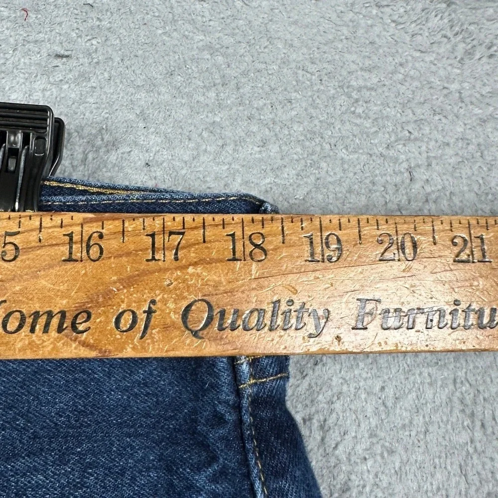 Levis 505 Jeans Mens 34X29 Blue Straight Leg Distressed Dark Wash 5 Pocket Denim